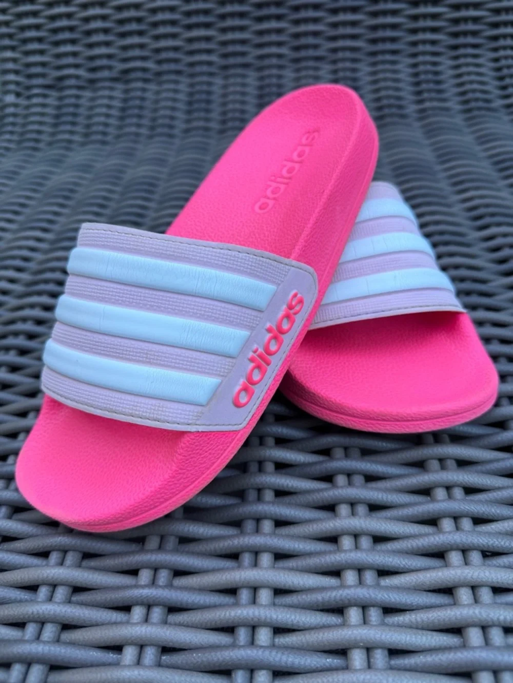 adidas Hot Pink Slides - Size 1